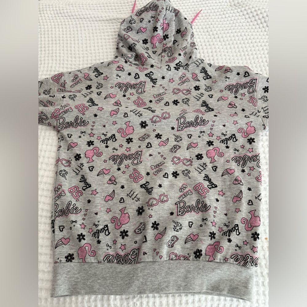 Barbie Hoodie with Gray and Pink Design - Picture 5 of 7